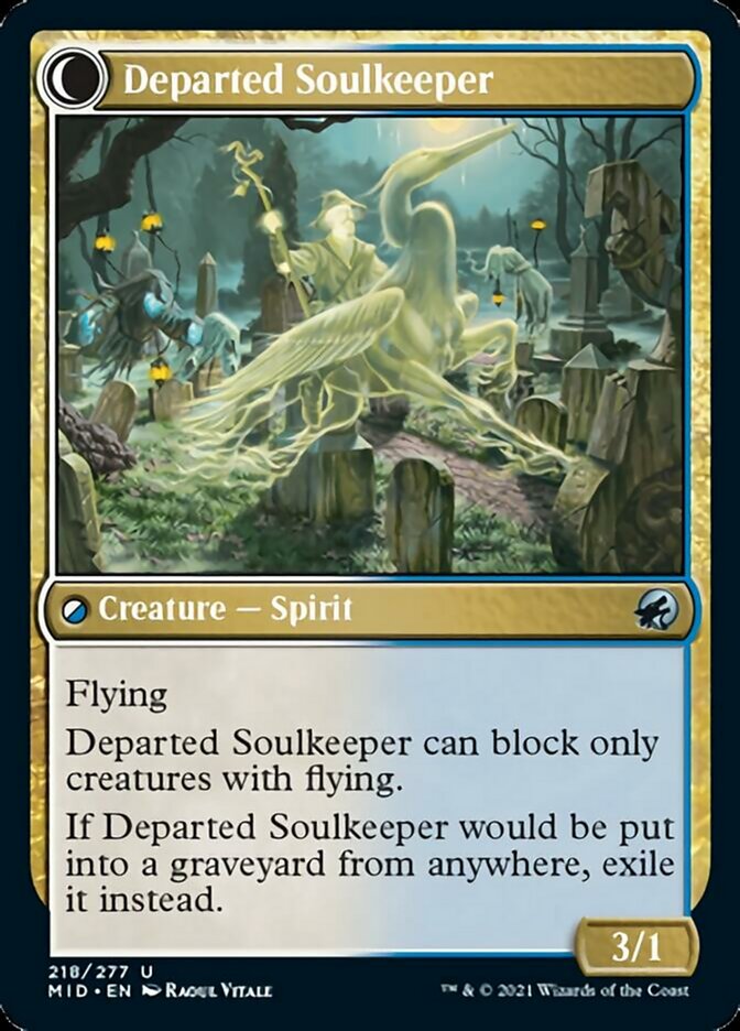 Devoted Grafkeeper // Departed Soulkeeper [Innistrad: Midnight Hunt] | Good Games Morley