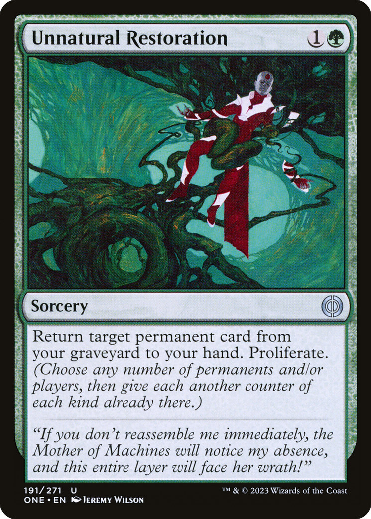Unnatural Restoration [Phyrexia: All Will Be One] | Good Games Morley