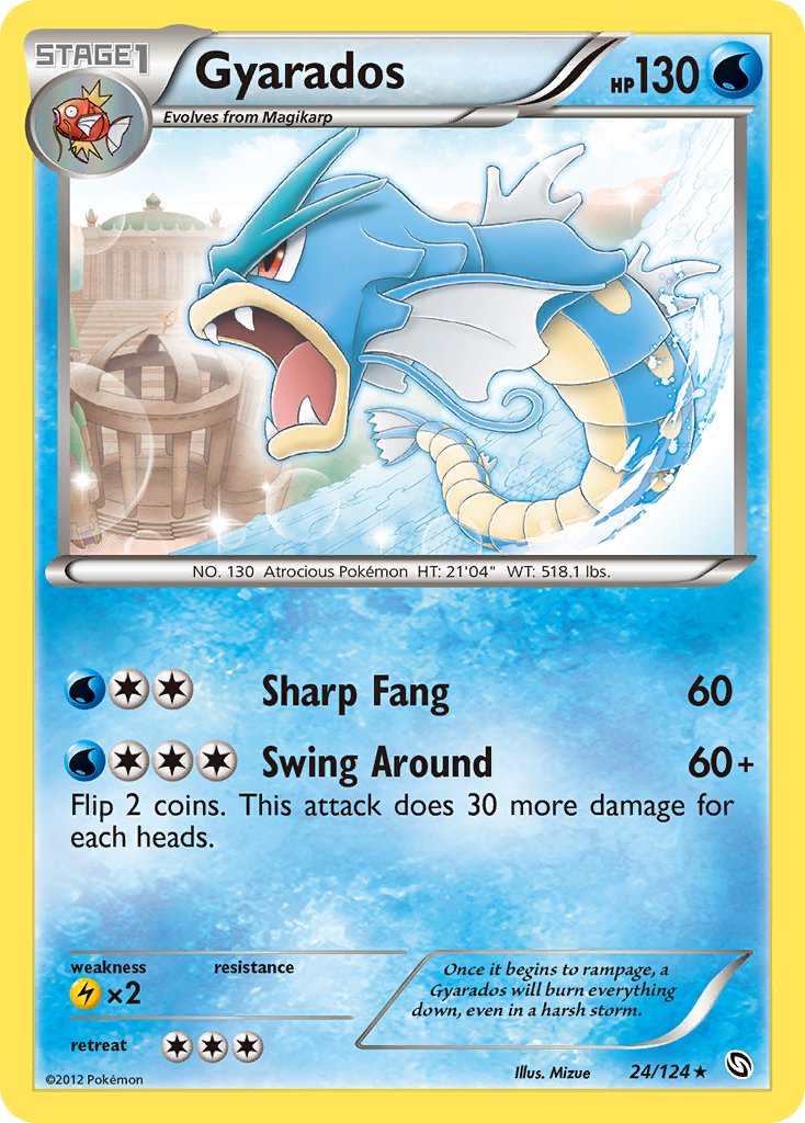 Gyarados (24/124) (Cosmos Holo) (Blister Exclusive) [Black & White: Dragons Exalted] | Good Games Morley