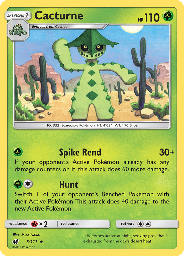 Cacturne (6/111) [Sun & Moon: Crimson Invasion] | Good Games Morley