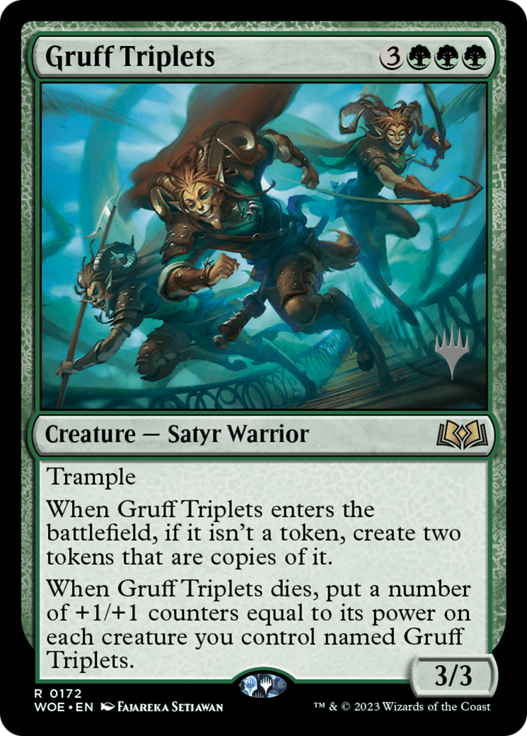 Gruff Triplets (Promo Pack) [Wilds of Eldraine Promos] | Good Games Morley