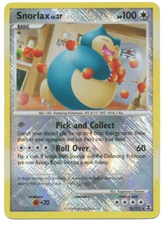 Snorlax (33/111) (League Promo) [Platinum: Rising Rivals] | Good Games Morley