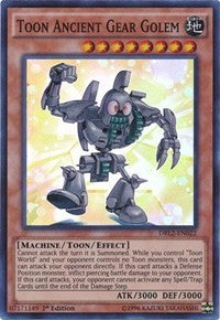 Toon Ancient Gear Golem [DRL2-EN022] Super Rare | Good Games Morley