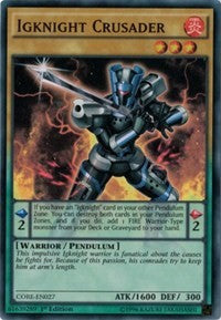 Igknight Crusader [CORE-EN027] Super Rare | Good Games Morley