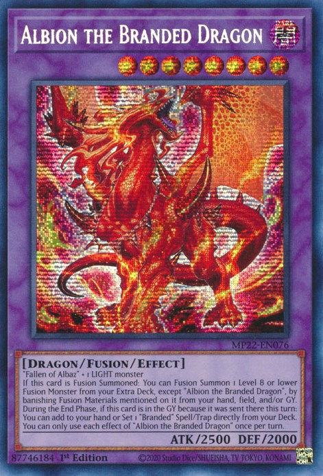 Albion the Branded Dragon [MP22-EN076] Prismatic Secret Rare | Good Games Morley
