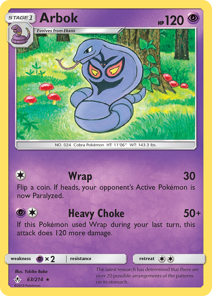 Arbok (63/214) [Sun & Moon: Unbroken Bonds] | Good Games Morley