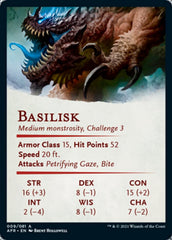 Basilisk Art Card [Dungeons & Dragons: Adventures in the Forgotten Realms Art Series] | Good Games Morley