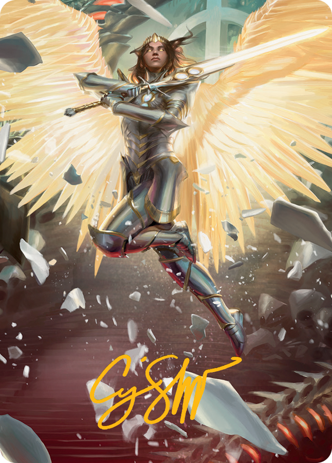 Archangel Elspeth Art Card (Gold-Stamped Signature) [March of the Machine Art Series] | Good Games Morley