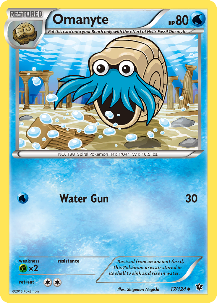 Omanyte (17/124) [XY: Fates Collide] | Good Games Morley