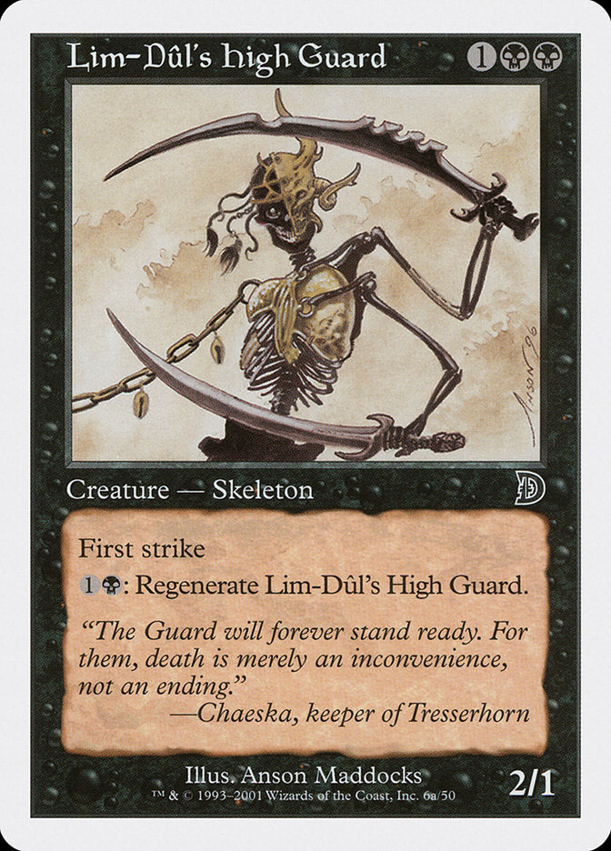 Lim-Dul's High Guard (Holding Sword) [Deckmasters] | Good Games Morley