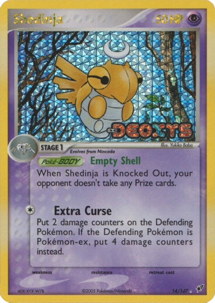 Shedinja (14/107) (Stamped) [EX: Deoxys] | Good Games Morley