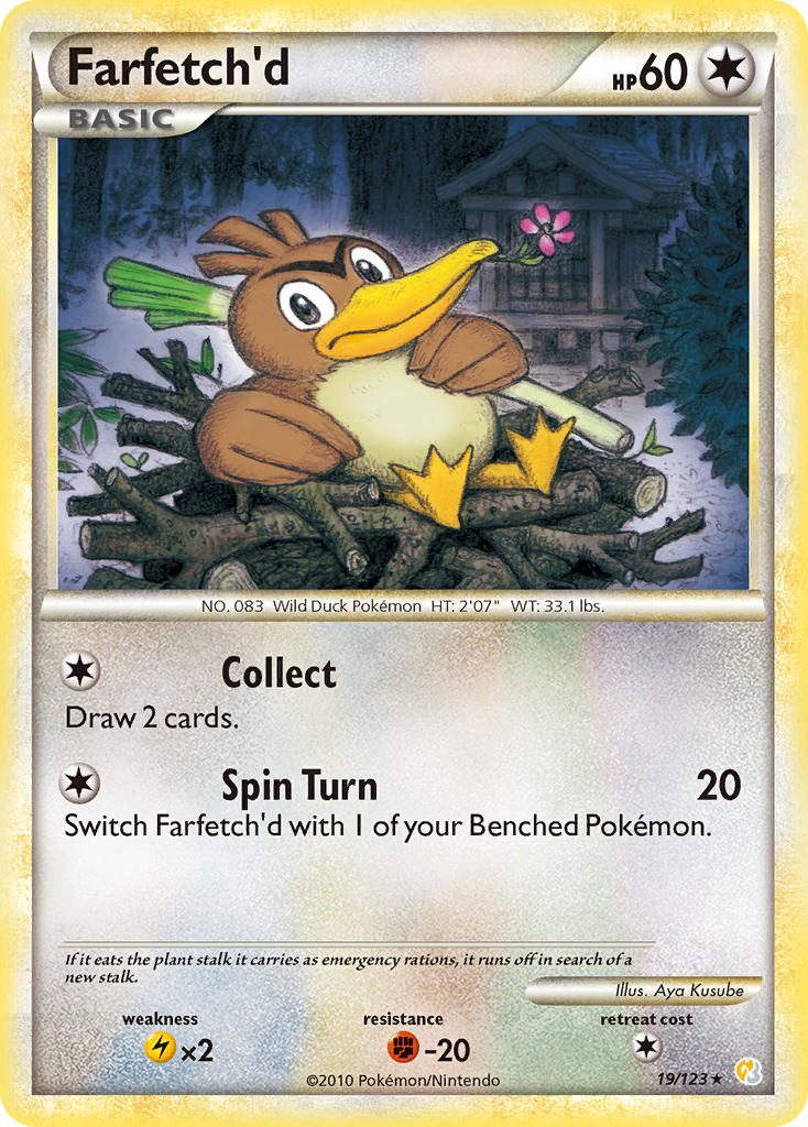 Farfetch'd (19/123) [HeartGold & SoulSilver: Base Set] | Good Games Morley