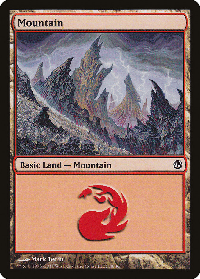 Mountain (80) [Duel Decks: Ajani vs. Nicol Bolas] | Good Games Morley