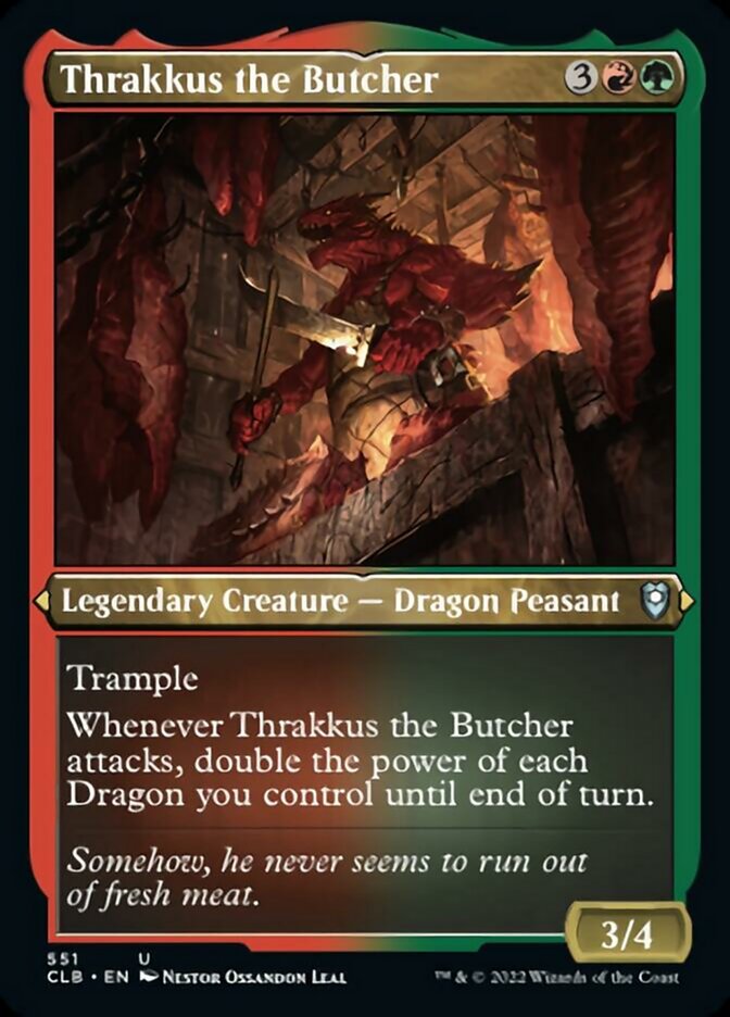 Thrakkus the Butcher (Foil Etched) [Commander Legends: Battle for Baldur's Gate] | Good Games Morley