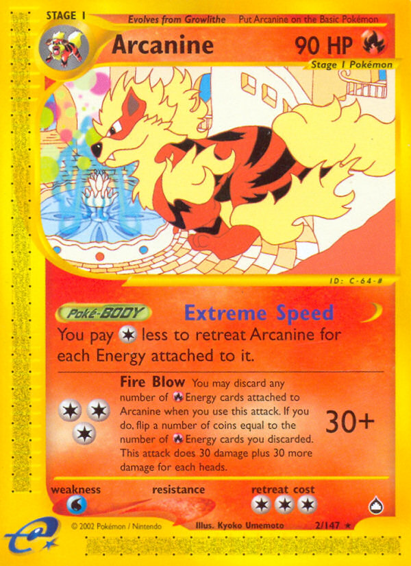 Arcanine (2/147) [Aquapolis] | Good Games Morley