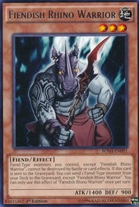 Fiendish Rhino Warrior [BOSH-EN091] Rare | Good Games Morley