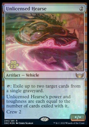 Unlicensed Hearse [Streets of New Capenna Prerelease Promos] | Good Games Morley