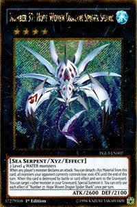 Number 37: Hope Woven Dragon Spider Shark [PGL3-EN007] Gold Secret Rare | Good Games Morley