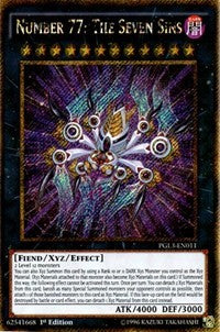 Number 77: The Seven Sins [PGL3-EN011] Gold Secret Rare | Good Games Morley