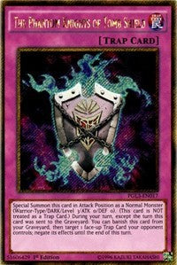 The Phantom Knights of Tomb Shield [PGL3-EN017] Gold Secret Rare | Good Games Morley