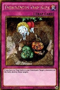 Treacherous Trap Hole [PGL3-EN036] Gold Secret Rare | Good Games Morley