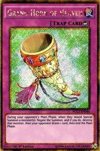 Grand Horn of Heaven [PGL3-EN040] Gold Secret Rare | Good Games Morley