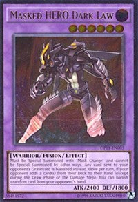 Masked HERO Dark Law [OP01-EN003] Ultimate Rare | Good Games Morley