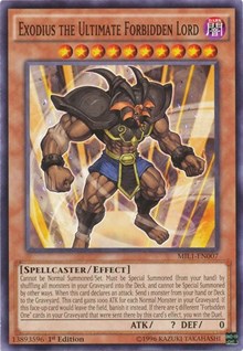 Exodius the Ultimate Forbidden Lord [MIL1-EN007] Common | Good Games Morley