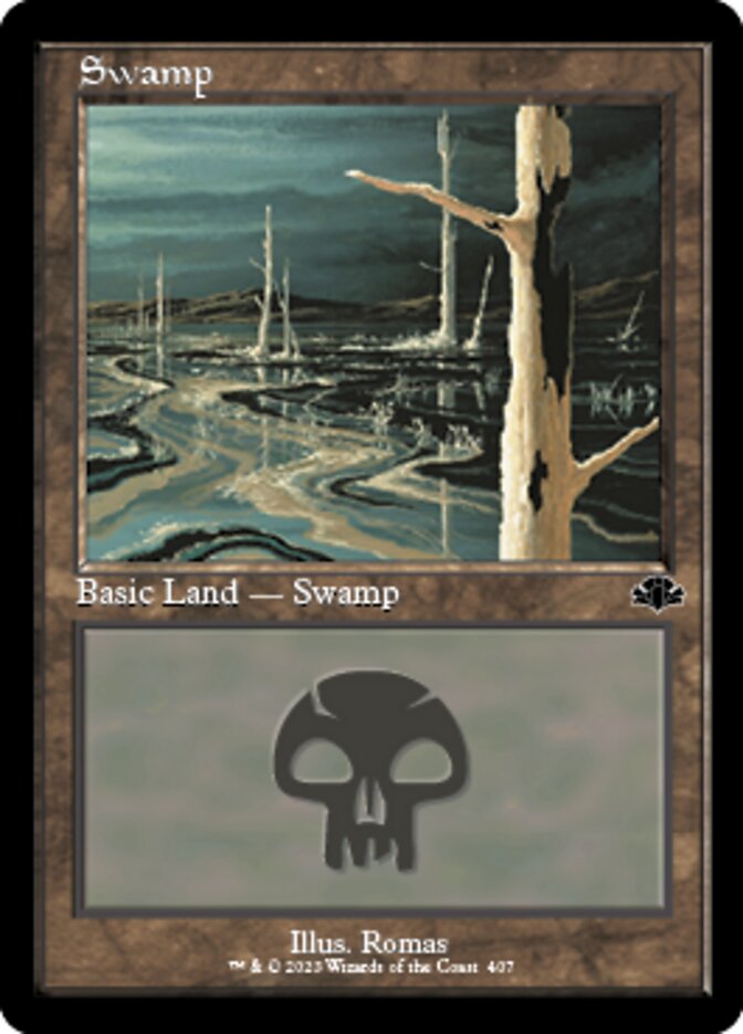 Swamp (407) (Retro) [Dominaria Remastered] | Good Games Morley