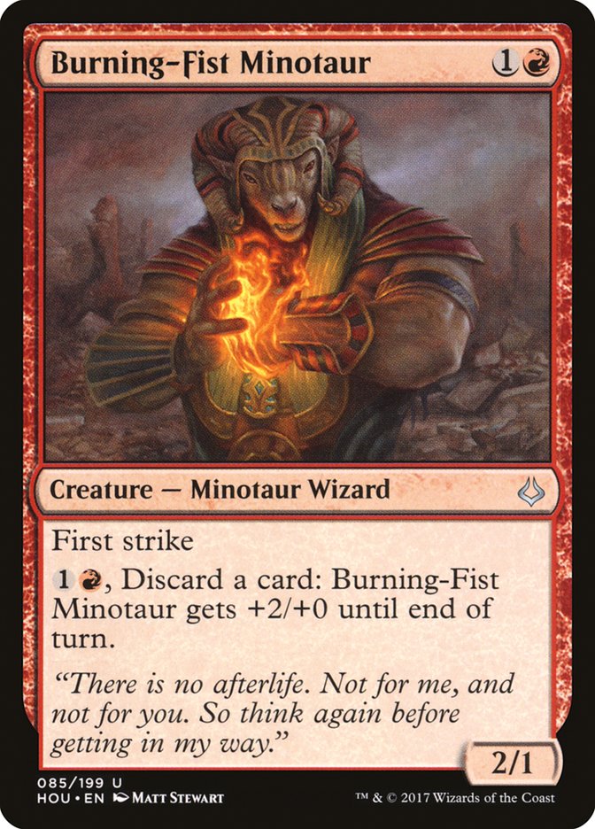 Burning-Fist Minotaur [Hour of Devastation] | Good Games Morley