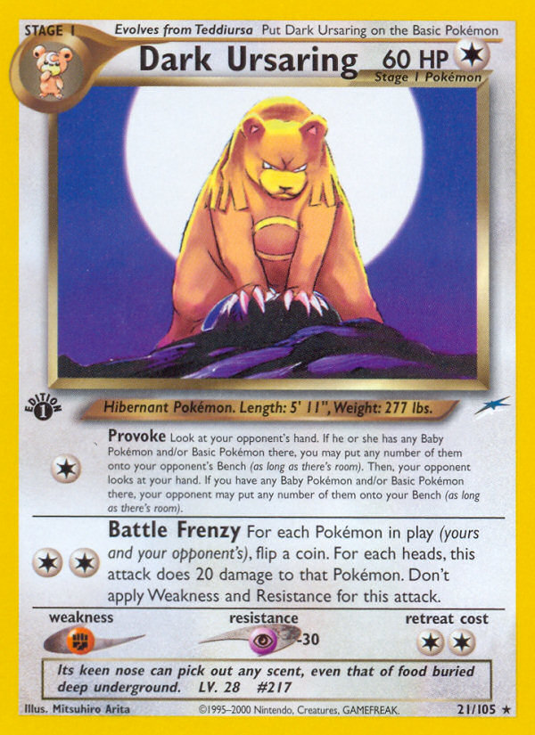 Dark Ursaring (21/105) [Neo Destiny 1st Edition] | Good Games Morley