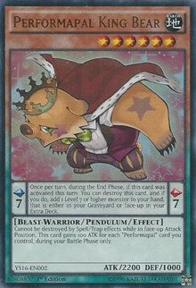 Performapal King Bear [YS16-EN002] Ultra Rare | Good Games Morley