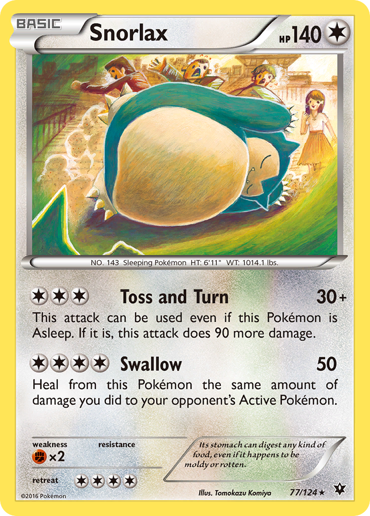 Snorlax (77/124) [XY: Fates Collide] | Good Games Morley