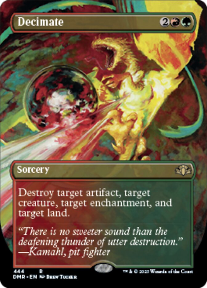 Decimate (Borderless Alternate Art) [Dominaria Remastered] | Good Games Morley