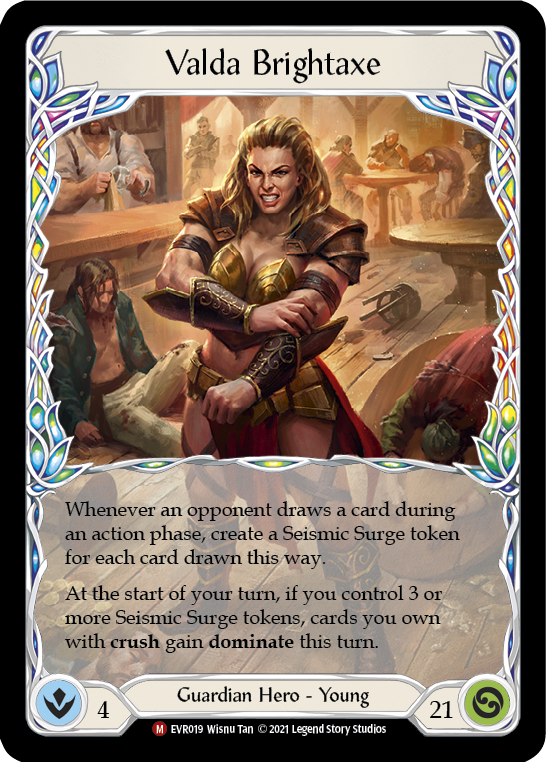 Valda Brightaxe [EVR019] (Everfest)  1st Edition Rainbow Foil | Good Games Morley