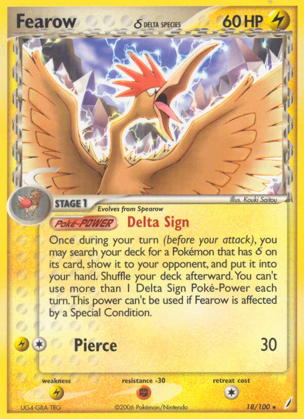 Fearow (18/100) (Delta Species) [EX: Crystal Guardians] | Good Games Morley
