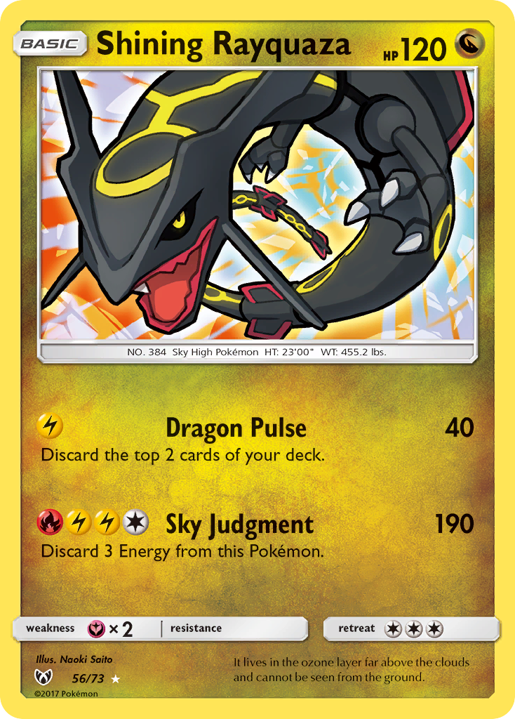 Shining Rayquaza (56/73) [Sun & Moon: Shining Legends] | Good Games Morley
