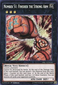 Number 51: Finisher the Strong Arm [DRL3-EN024] Secret Rare | Good Games Morley