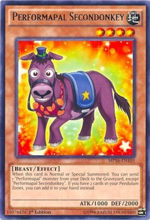 Performapal Secondonkey [MP16-EN105] Rare | Good Games Morley