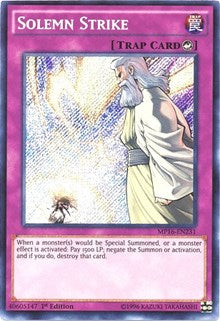 Solemn Strike [MP16-EN231] Secret Rare | Good Games Morley