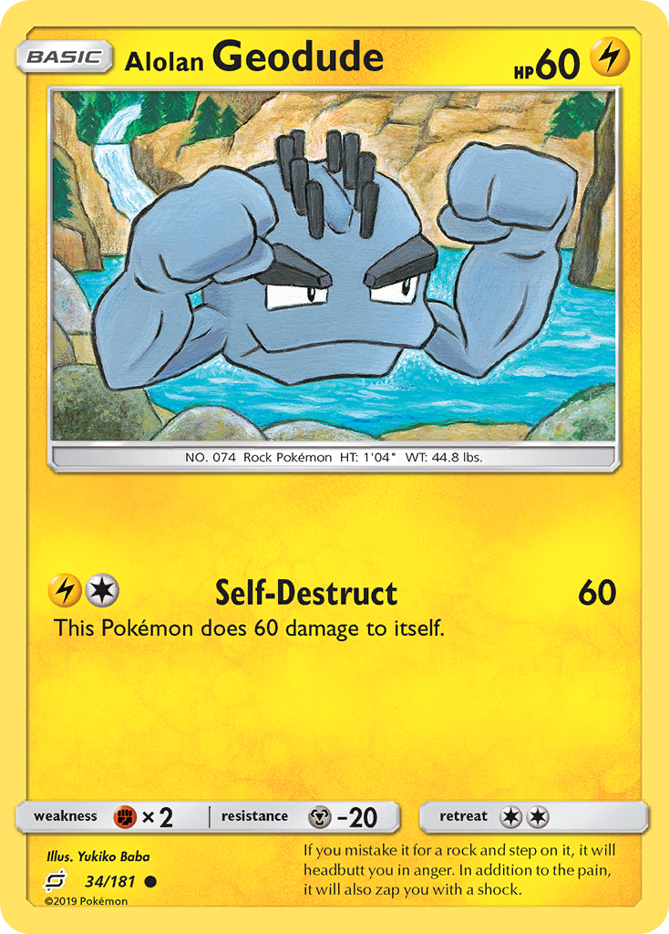 Alolan Geodude (34/181) [Sun & Moon: Team Up] | Good Games Morley