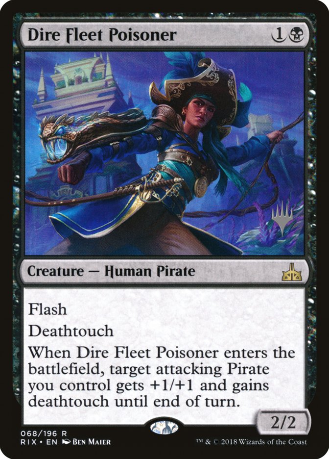 Dire Fleet Poisoner (Promo Pack) [Rivals of Ixalan Promos] | Good Games Morley