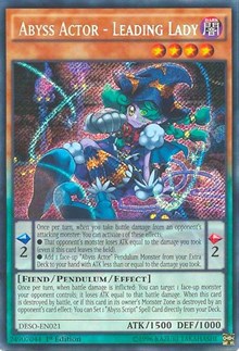 Abyss Actor - Leading Lady [DESO-EN021] Secret Rare | Good Games Morley