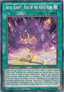 Abyss Script - Rise of the Abyss King [DESO-EN027] Secret Rare | Good Games Morley