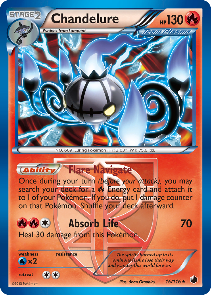 Chandelure (16/116) [Black & White: Plasma Freeze] | Good Games Morley