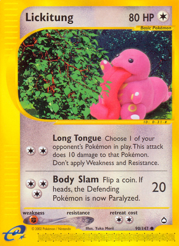 Lickitung (90/147) [Aquapolis] | Good Games Morley