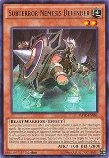Subterror Nemesis Defender [RATE-EN082] Rare | Good Games Morley