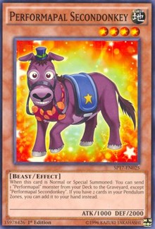 Performapal Secondonkey (Starfoil) [SP17-EN025] Starfoil Rare | Good Games Morley
