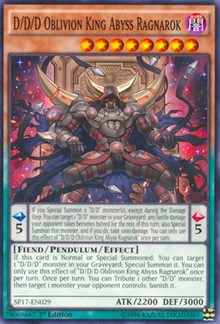 D/D/D Oblivion King Abyss Ragnarok (Starfoil) [SP17-EN029] Starfoil Rare | Good Games Morley