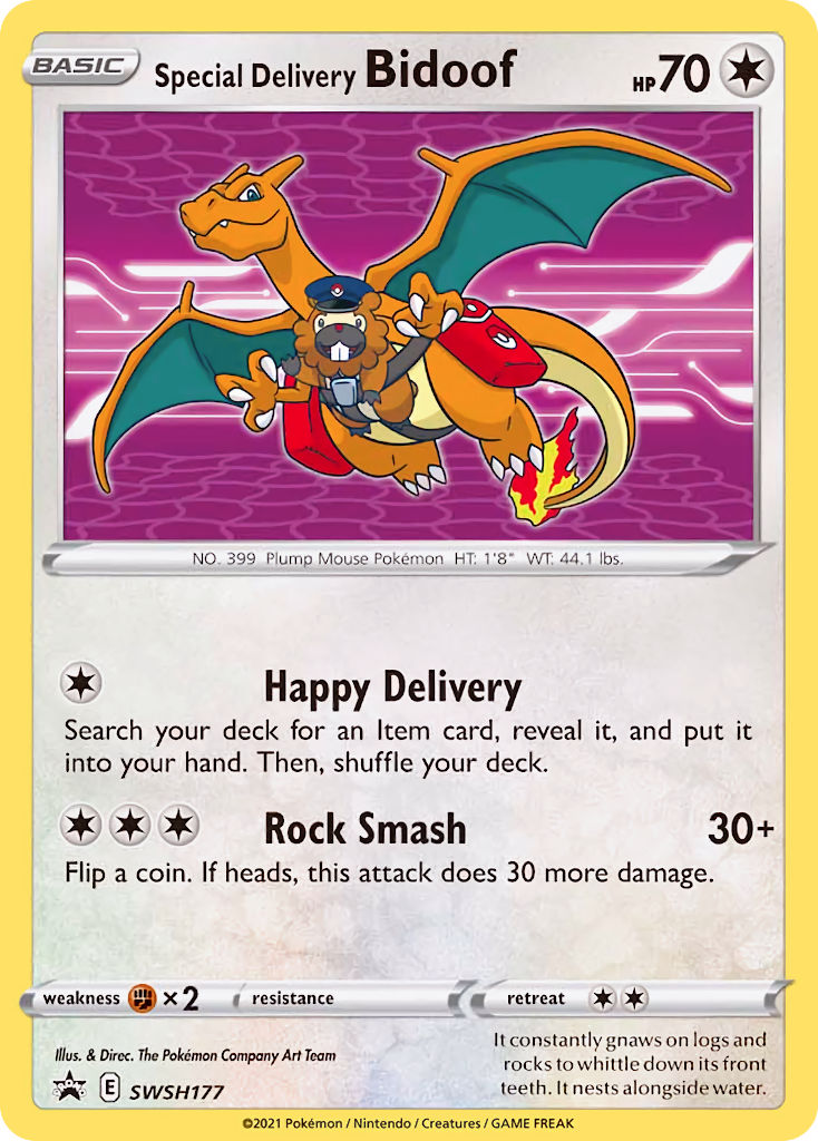 Special Delivery Bidoof (SWSH177) [Sword & Shield: Black Star Promos] | Good Games Morley
